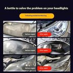 QuiforHeadlight Cleaner, Automotive Headlamp Restoration Fluid Kit, HeadlightRestoration Kit, Improve Nighttime Visibility Fo