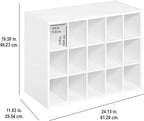 ClosetMaid 15 Cube Stackable Storage Organizer for Shoes, Bags, Crafts, Hobbies with Wood Shelves, for Closet, Entryway or Mu