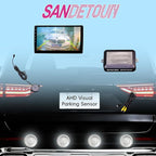 LCD Parking Sensor Kit - Displays Data on Original Screen, Easy Rear Installation, Compatible with All Camera Formats (AHD, C