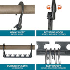 Wonder Hanger Max 20-Pack Space Saving Hangers, Reinforced Hooks Swivels 360°, Cascading Hanger, College Dorms & Storage Clos