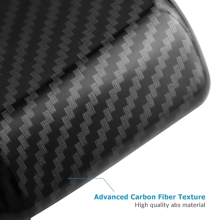 INTGET Gear Shift Knob Cover for 2022 2023 2024 2025 2026 Toyota Tundra Accessories Carbon Fiber Car Center Console Gear Shift Knob Trim Protector Gear Shifter Cover for Toyota Sequoia Accessories