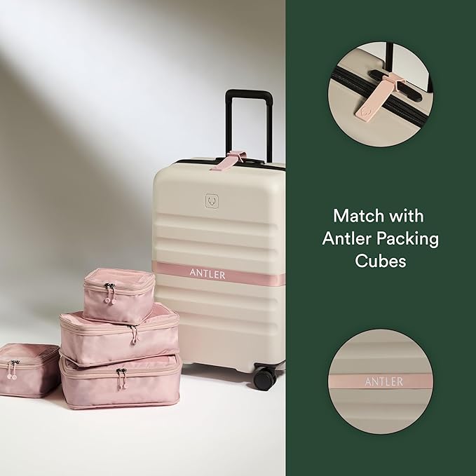 ANTLER Luggage Tags - Durable Rubber, for Suitcases & Travel Bags, Assorted Colors, Easy ID & Personalization, Fits Most Suit