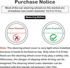 Leather Steering Wheel Cover, Colorful Cute Pink Purple Steering Wheel Cover Non-Slip Breathable Fabric Absorbing Sweat Unive
