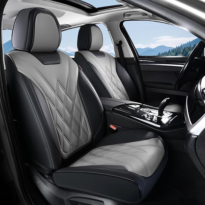 Coverado Car Seat Covers, Front Covers for Cars, Car Seat Cover Front Seats, Automotive Seat Cover, Waterproof, Leather Car S