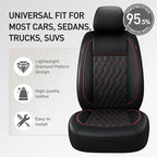 CAROMOP Faux Leather Car Seat Covers Full Set,Luxury and Comfortable Covers for Cars,Split Bench Compatible Car Interior Cove