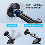 PTz Words for MagSafe Windshield Mount - Magnetic Phone Holder for Car, Suction Cup, High Heat Resistant, Super Strong Magnets, Compatible with iPhone, Galaxy & Other Smartphones
