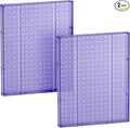 Azar Displays 771620-PUR Plastic Pegboard for Wall Organization - Garage Tool Organizer Wall Mount (Pack of 2) - 1-Sided Dura