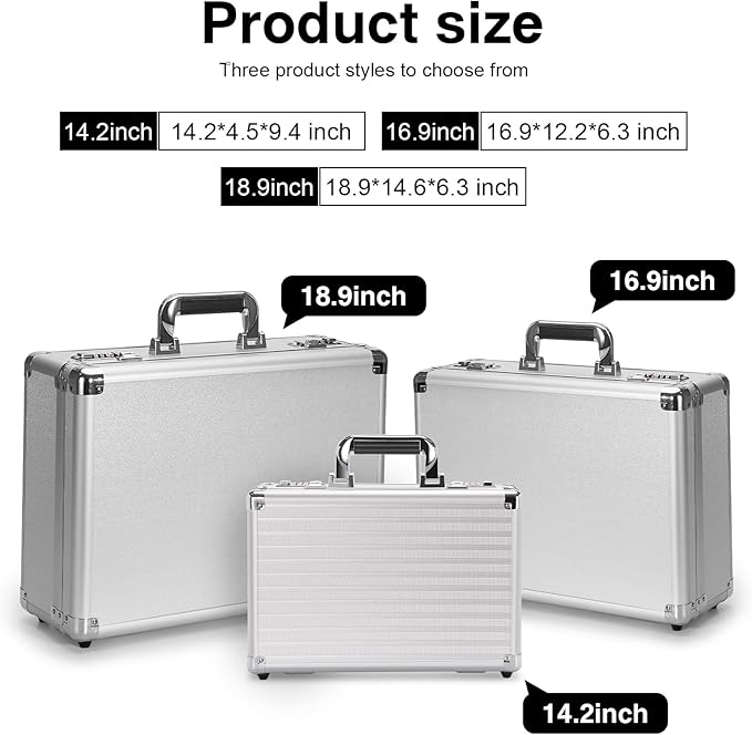 LOCKCURX File Organizer Storage Box - 18.9 x 14.6 x 6.3 Inch X-Large, Portable Locking Storage Totes with Dual Combination Lo