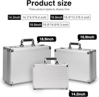 File Organizer Storage Box - 14.2 x 9.4 x 4.5 Inch Medium, Portable Locking Storage Totes with Dual Combination Locks for Pas