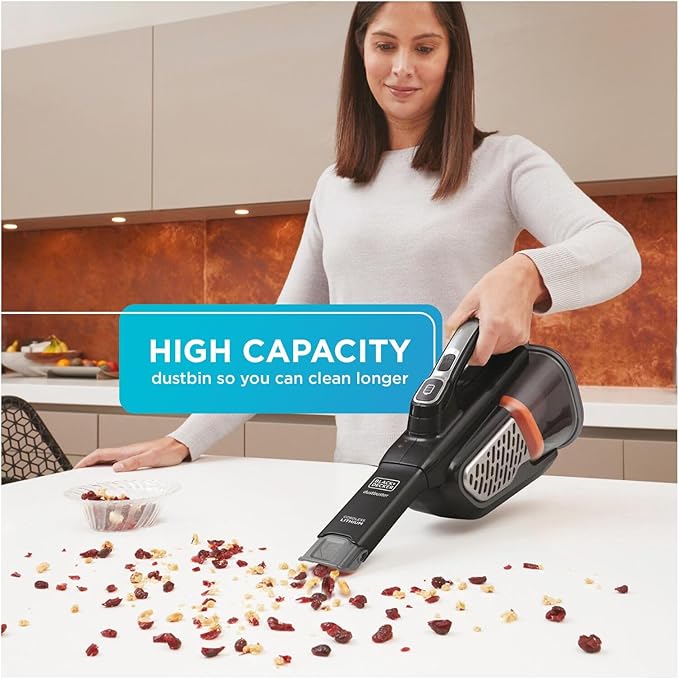 BLACK+DECKER dustbuster Portable Vacuum Cordless Handheld, Small Hand Vacuum Cleaner for Dorm Home and Car, Powerful 20V Adva