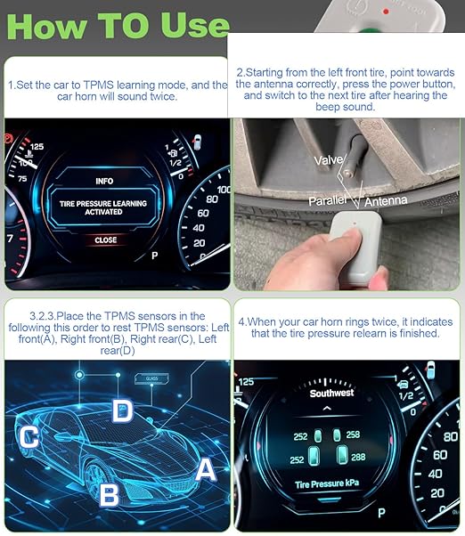 TPMS Relearn Tool for Ford, FIRSTOOL TPMS19 TPMS Reset Tool Tire Sensor Programmer Reset Tool Tire Sensor Pressure Monitor Ac