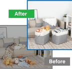 Bidtakay Extra Large Storage Baskets for Organizing 17x12x15.1 inch 3-Pack Fabric Closet Organizers Storage Bins with Handles