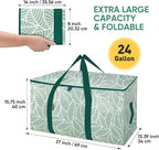 BALEINE 2-Pack Oversized Moving Bags with Reinforced Handles, Heavy-Duty Storage Tote for Clothes, Moving Supplies (Antique F