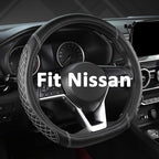 West Llama Flat Bottom Car Steering Wheel Cover for Nissan,D Shaped Steering Wheel Cover for Rogue,Altima,Kicks (Diamond Quil