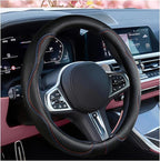 SuperKaKa Car Steering Wheel Cover 2025, Universal Auto PU Cute Breathable Slip-Proof Comfort Imitation Leather Protector Car