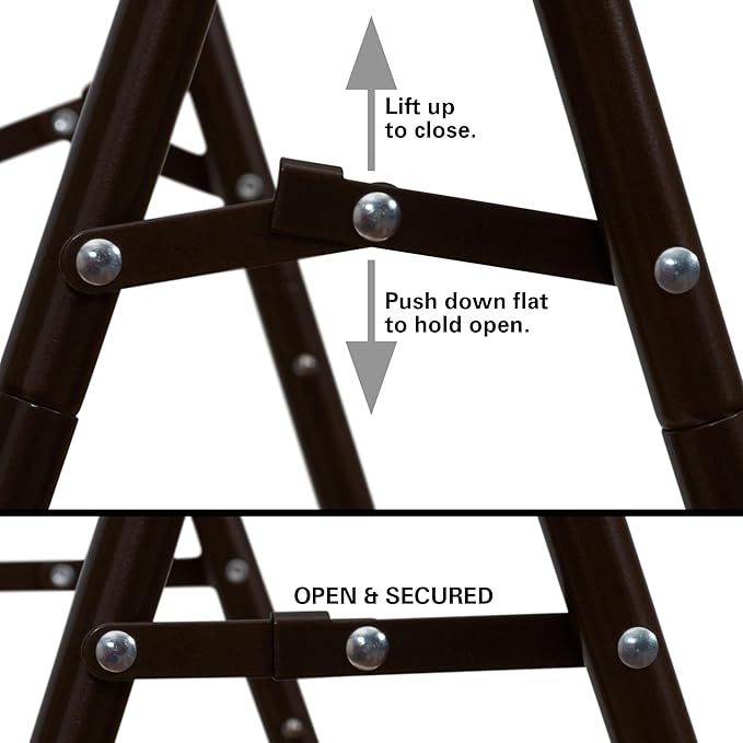 Household Essentials Valet Folding Clothes Rack, Strong Metal X-Frame, Chic Design, Great for Guest and Dressing Rooms, Porta