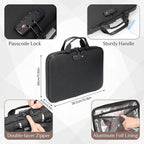 Calenzana Fireproof Document Boxes with TSA Lock, Upgraded 16 Pockets Fireproof＆Water Resistant File Organizer, Hard-Shell Sa