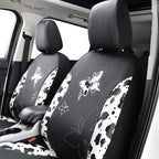 Flying Banner Butterfly car seat Covers ful Set Fashion Universal Lady Woman Female Rear Bench Split Colorized (Full Set - Fa