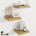 Fun Memories 12 Inch Square Floating Shelves 3 Pack - Wall Shelves with Invisible Brackets, Small Floating Shelves for Wall, 