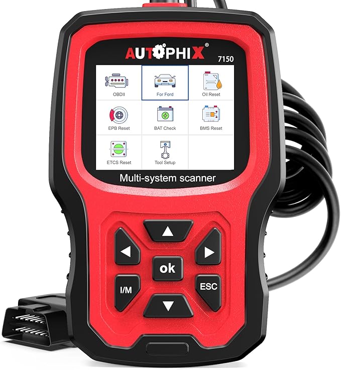 AUTOPHIX 7150P+ OBD2 Scanner Fit for Ford Lincoln Mercury, Full System Diagnostic Tool with All Reset Service, Full OBD2 Code