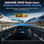 AZDOME Dash Cam Front, 1296P HD Wireless Dash Camera,Dash Cam for Cars Built in WiFi Voice Controlled,Super Night Vision, 130