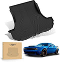 LASFIT Cargo Mats for Dodge Challenger 2011 2012 2013 2014 2015 2016 2017 2018 2019 2020 2021 2022 2023, All Weather TPE Custom Fit Trunk Mats Cargo Liners, Black