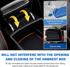 Autorder Center Console Organizer for Kia Soul 2020 2021 2022 2023 2024 2025 2026 Accessories Armrest Storage Box Secondary Insert Tray with 2 Color Mats