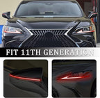TOMALL 2 Pair Headlight Daytime Running Light Rearview Mirror Light Vinyl Films Smoke Tint Compatible with Lexus 2018-2020 Light Transmission Tint Wrap Exterior Sticker Decorations Trim (Red)