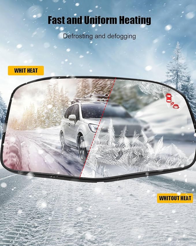 Right Passenger Side Mirror Glass Fit for Honda CR-V 2023 2024 2025 EX-L Touring Hybrid-Sport-Touring Hybrid-Touring (Only for Models with BSD), with Heating & Blind Spot Detection Function