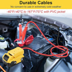 Jumper Cable Clamps for DeWalt 20V Battery Jump Starter, 3.28FT 8AWG Car Battery Jumper Cable with Adapter, Automotive Battery Booster Cable for Tools used to Jump Start a Car
