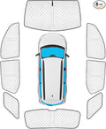 KMF 8pcs Thicken Sun Shades for Chevy Traverse 2018-2023 Accessories,Chevrolet Full Car Window Covers Sunshade for Windshield Side Rear, UV Block and Blackout Privacy for Car Camping Outdoor