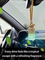 Ikeda Car Air Freshener: Hanging Car Smell Air Freshener | 10ml Hanging Car Perfume | Long Lasting Fragrance | Strong Scents 