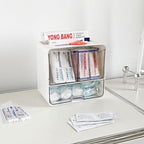 2 Pack Bandage Storage Organizer for Wall, Plastic Medical Supplies Container for Home Medicine Cabinet, Elastic Bandage Wrap