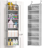 ULG 1-Pack Over Door Organizer with 5 Large Pockets 10 Mesh Side Pockets, 44 lbs Weight Capacity Hanging Storage Organizer wi