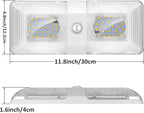 BlueFire 1 Pack Upgraded Super Bright DC 12V Led RV Ceiling Double Dome Light RV Interior Lighting with ON/Off Switch for Trailer Camper Car RV Boat (Warm White - 1PCS)