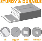 SpaceAid 12 Pack Bed Sheet Organizers and Storage, Foldable Sheet Organizer for Linen Closet, Sheets Set Folder Keeper with W
