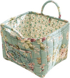 Boho Fabric Storage Basket, Large Capacity Laundry Basket, 12.2'' x 10.23'' x 10.23'' Collapsible Laundry Hamper with Easy Ca