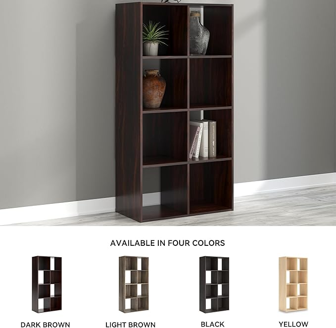 Signature Design by Ashley Glosmount 8 Cube Storage Organizer or Bookcase, Cherry & Light Brown