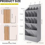 15 Pockets Over the Door Shoe Organizer, Shoe Rack for Closet Door with Large Breathable Pockets, Hanging Shoes Rack for Boot