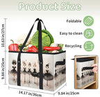 Reusable Grocery Bags Heavy Duty Shopping Bags Foldable Large Tote Bags with Long Handles & Hard Bottom