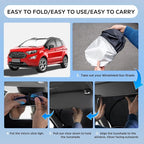 Sun Shade Sunshade for Ford EcoSport 2014-2024 Windshield Cover, 4-Layers Sun Shield 250T Silver Coating Sun Visor Foldable Front Window Shade Blocks UV Rays Car Cool Accessories