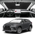 Custom Fit Windshield Sun Shade for Lexus RX 2016-2022, Blocks UV & Heat, Front Window Sunshade Accessorie, Easy Fold & Store Keep Your Car Cooler