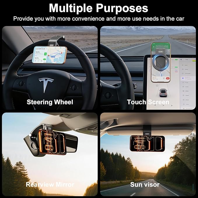 Magnetic Phone Holder for Car,Strong Non-Slip Car Phone Mount, Hands-Free Navigation for Car,Phone Holder for Car/Desk, Compatible with iPhone/Samsung and All Smartphones