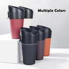 Leakproof Car Trash Can,Mini Car Trash Bin for SUV and Truck,Small Cars Garbage Can,Waterproof Automotive TrashCan for Vehicle,Home,Office,Multipurpose,Easy to Clean (Black Hook)