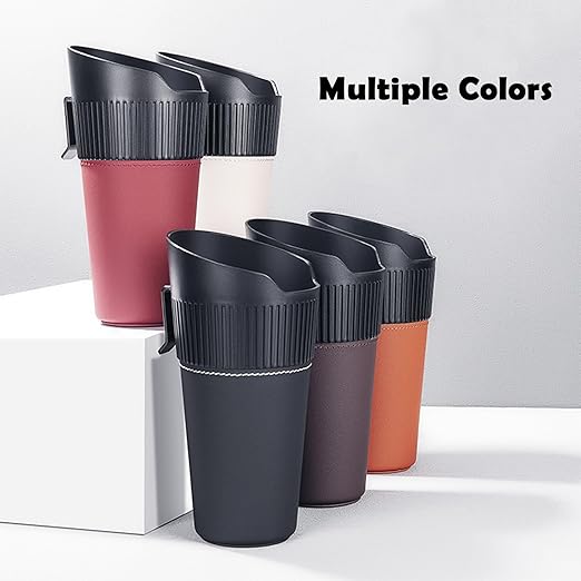Leakproof Car Trash Can,Mini Car Trash Bin for SUV and Truck,Small Cars Garbage Can,Waterproof Automotive TrashCan for Vehicle,Home,Office,Multipurpose,Easy to Clean (Black Hook)