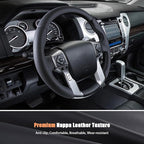 Aimato Customized Steering Wheel Cover for Toyota Tacoma 2012-2023/4Runner 2010-2024/Tundra 2014-2021/Sequoia 2014-2022 Thin,Anti-Slip,Scratch-Resistant Exclusive Car Accessory for Toyota