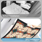 Aztec-Style Car Storage Mesh Organizer Ceiling Cargo Net Double-Layer Adjustable Zipper Truck SUVs Travel Road Trip Essentials etc. Interior Organizer