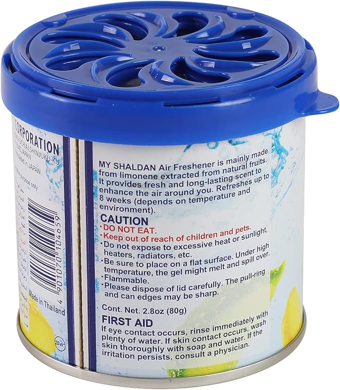 Auto Dynasty My Shaldan Japanese Room/Car Limonene Gel Natural Air Freshener, Cans, Blue Squash Scent, 80g