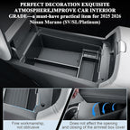 BIBIBO for 2025 2026 Murano Center Console Organizer 2025-2026 Nissan Murano SV/SL/Platinum Console Tray 2025 Murano Insert Glove Pallet Organizer 2025 Nissan Murano Accessories Murano