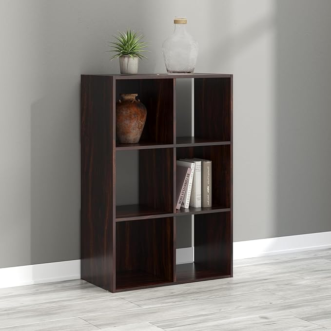 Signature Design by Ashley Glosmount 6 Cube Storage Organizer or Bookcase, Cherry & Light Brown